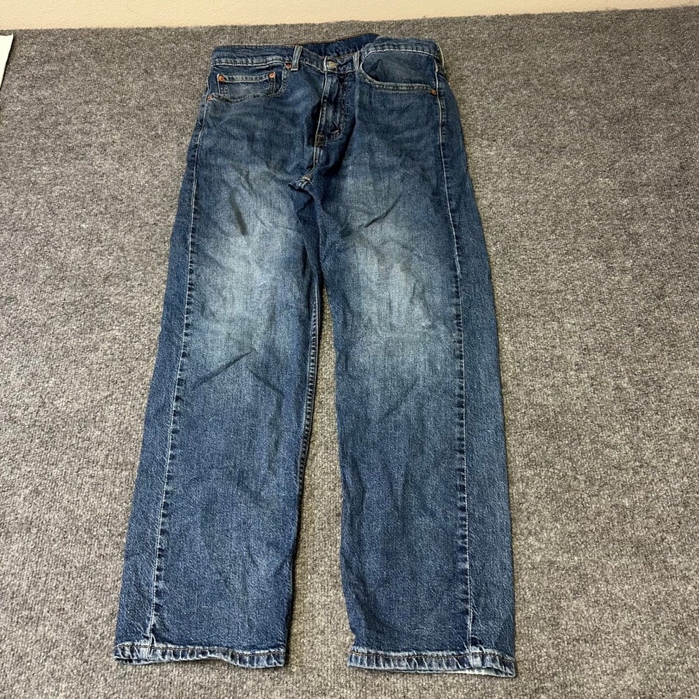 Levi's Jeans Mens Size 34 Blue 505 Regular Fit Straight Leg Casual Denim Pants